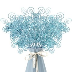Pieces Glitter Christmas Picks Ornaments Decorative Sticks Candy 24 Light Blue
