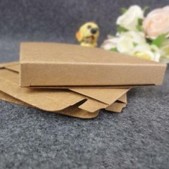 100x Kraft Paper Thin Packaging Box Necklace Jewellery Photography Card Gift Box