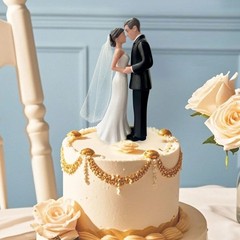 Romantic Bride Groom Wedding Cake Topper Figurine Elegant Keepsake Decoration