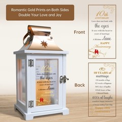 10th Wedding Anniversary Lantern, Best 10th Anniversary Wedding Gifts for