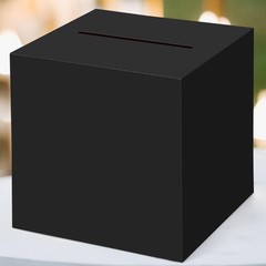Black Card Box Holder With Slot 10 Inch Wedding Graduation Gift Money Envelope