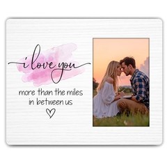 Romantic Long Distance Relationship Picture Frame 4″x6″-I Love You More Than