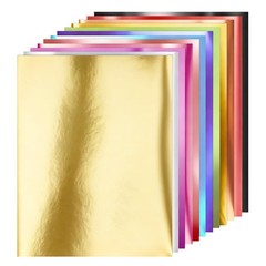 60 Sheets 15 Colors 8.5″ x 11″ Metallic Foil Paper 120gsm/32lb | Mirror Paper…