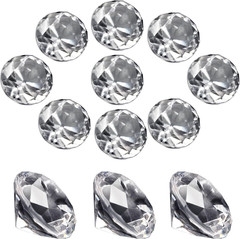 100Pcs Clear Acrylic Diamonds 1 Inch Wedding Table Scatters Gemstones Confetti f