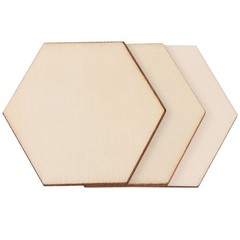 25Pcs Premium Wood Slices Hexagon Design Wooden Name Tags for Wedding Decoration