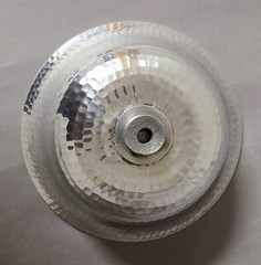 Compote Bowl Vase Low Base Hammered Centerpiece Wedding 8″Dia 4.75″High Set/2