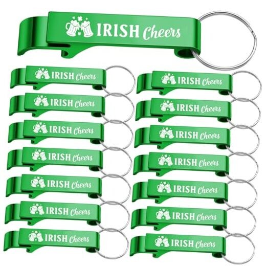 Pieces Bottle Openers Keychain Bulk Green St Patrick’s Beer 25 Irish Cheers