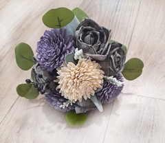 Lavender Gray Bridal Bouquet Sola Wood Bridesmaid Natural Purple Wedding Flowers