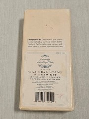 Simply Shabby Chic – Pink Wax Seal Stamp And Bead Kit – Rose Stamper – Used VTG