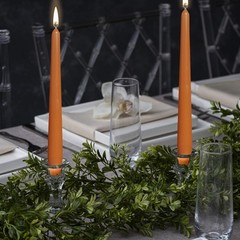 BOLSIUS Orange Taper Candles – 4 Pack Unscented 10 Inch Dinner Candle
