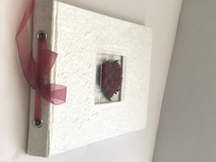Wedding Guestbook , Red Rose Flowers of Love Shaped Heart, on Musical Drop