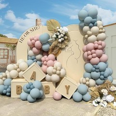 Gender Reveal Balloon Arch Kit 5 inch, 10 18 Dusty Pink Blue