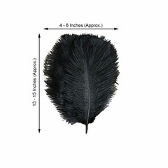 12 pcs 13-15″ long Black Genuine Ostrich FEATHERS Wedding Party Centerpieces