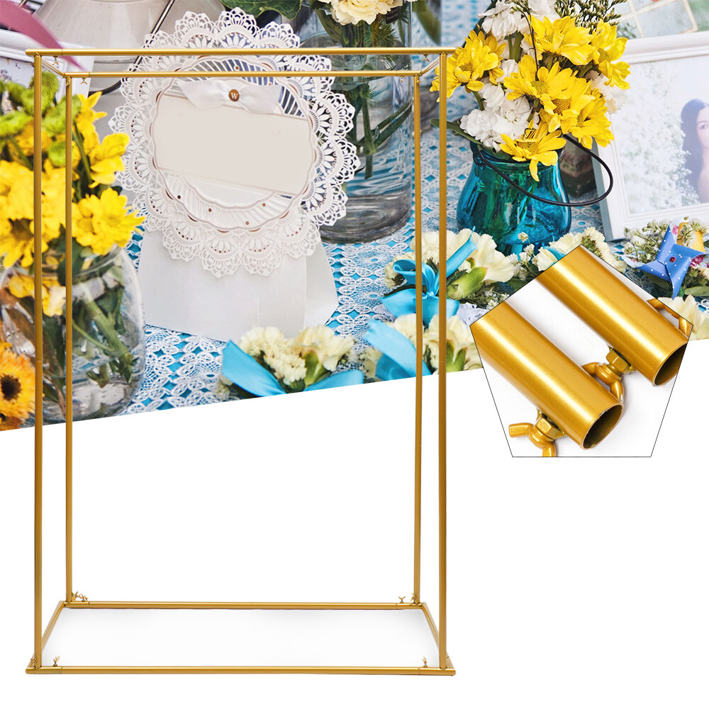 Rectangle Wedding Arch Backdrop Stand Metal Flower Balloon Frame Party Decor NEW