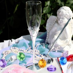 100pcs plastic gems Simulation Diamond clear acrylic diamonds Colorful
