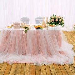 Threadart Premium Soft Tulle Fabric – 20 yd x 54″ Wide For Decorations & Wedding