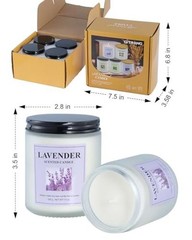 4 Pack Candle Set, 30 oz 200 Hour Home Aromatherapy Jar Candles, Long Lavender