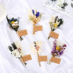 Bridesmaid Proposal Gifts Set of 6 Mini 6 Inch Dried Flower Bouquets Boho Dri…