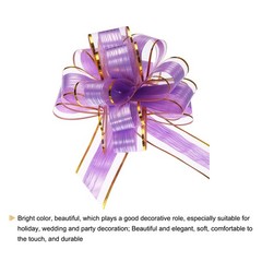 20pcs 9 Inch Large Pull Bow Gift Wrapping Bows Ribbon White/Gold/Silver/Purple