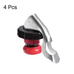 uxcell Wine Stoppers, 4Pcs 16mm/0.63″ Expanding Manual Beverage Red Black