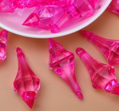100Pcs/lot 18*46mm Hanging Pendant Diamond Drop Chandelier Acrylic Crystal Bead