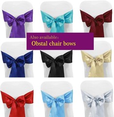 Obstal Spandex Chair Buckles for Wedding – 10 Pcs Sashes Bows Silver