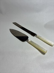 Hallmark Wedding Cake Cutting Set Stainless Steal Pearl Like Handles Japan