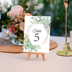 26 Pieces Wedding Table Numbers Cards 1-25 with Head Table Numbers – Eucalyptus