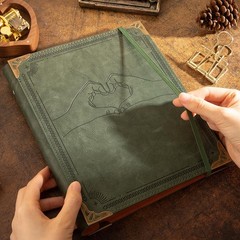 Photo Album 4×6 Leather Photo Albums, Travel Vintage Scrapbook Photo Album fo…
