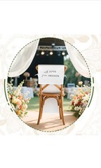 Reserved Memorial Wedding Chair Sign with love from Heaven Cotton Linen Weddi…