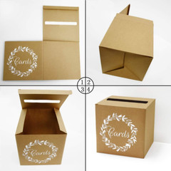 Kraft Card Box Wedding Favors Post Boxes Cardboard Wedding Party Decor Table Cen