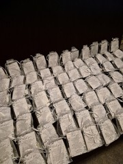 Lot Of 75 Wedding Favor Bags (1$/per) With Thank You Card And Heart Candle/Mint