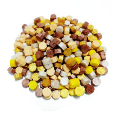 Bulk Envelope Sealing Wax Beads – 14Oz Gold Series, 1200-Piece Mixed Colors for