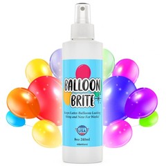 Balloon Shine Spray 8 oz — Single-Event Hi-Gloss Pump for Latex Multicolor