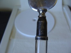 Vtg Cheese Pastry Cake Pie Server Knife Acrylic Sterling Silver Stainless Steel