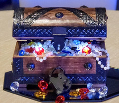 Pirate Treasure Chest Centerpiece Nautical Party Decor Gems Pearls Gold Coins