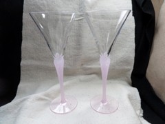 Elegant Art Glass Wedding Champagne Toasting Glasses Crystal – New were $200!