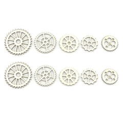 100 Pcs Wooden Pieces Mini Wooden Creative Carved Hollow Out Crafts for