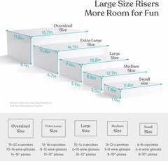 Buffet Risers, Food Risers for Buffet Table, Display Stand Shelf for Catering De