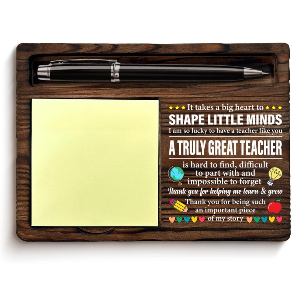 Thank You Teacher Gifts for Women Men Sticky Note Holder Teacher Appreciation…