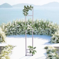 2m Iron Adjustable Height Wedding Arch Backdrop Stand Garden Arbor Frame