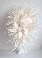 Pink Turkey T-Base Plumage Feathers Bridal Corsage Bouquet Decor DIY 20 Pc