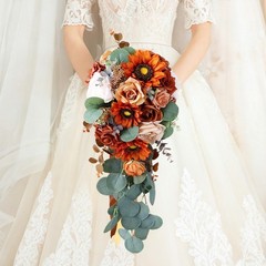 Artificial Waterfall Bridal Bouquet Wedding Decoration Simulated Elegant