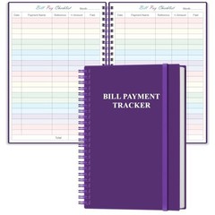 Bill Tracker Notebook – Monthly Bill Organizer & Planner for 5.8″ x 8.5″ Purple
