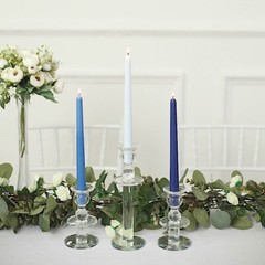 12 Blue Premium 10″ Taper Candles Unscented Dinner Party Wedding Decorations