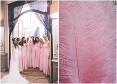 Blush Pink Ostrich Feathers 14-16 inches 12 Pieces Dozen Blush Feather Wedding