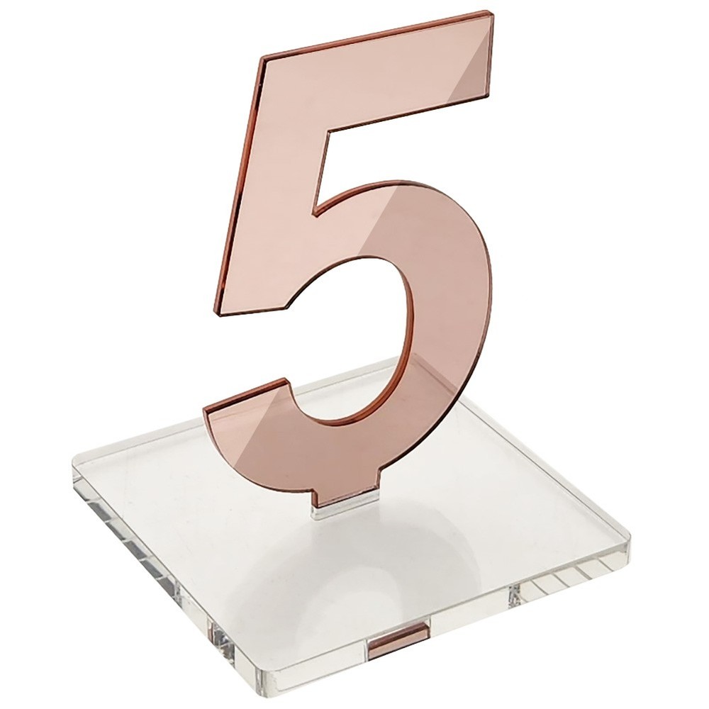 OnDisplay Luxe Laser Cut Mirrored Acrylic Wedding/Party/Event Table Numbers