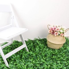 4 GREEN Assorted Artificial Foliage UV Protected WALL PANELS Party Decorations