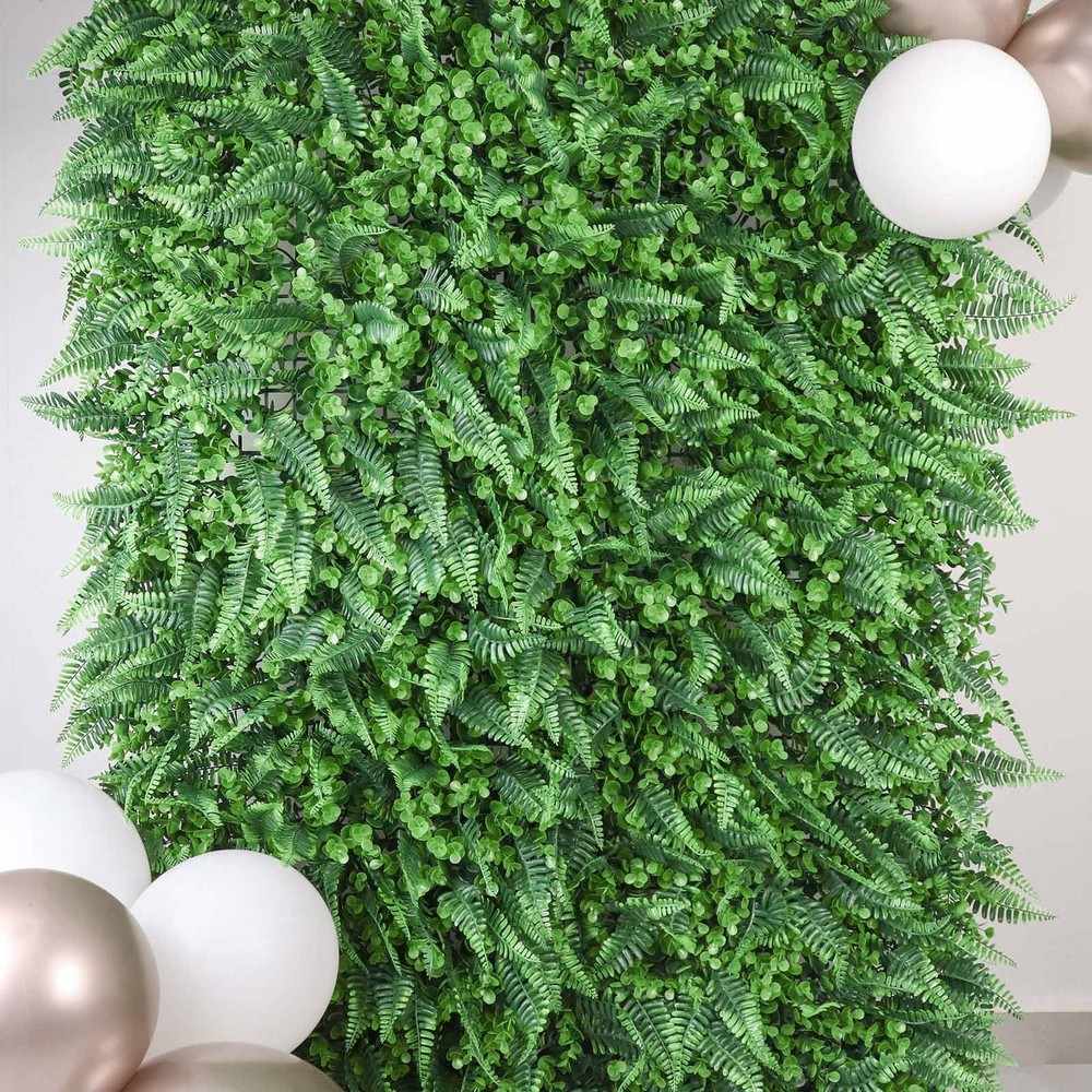 4 GREEN Assorted Artificial Foliage UV Protected WALL PANELS Party Decorations