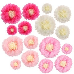 Aunifun 16 Pieces Paper Flower Tissue Chrysanth Variety Pack, Type 1